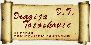 Dragija Totošković vizit kartica